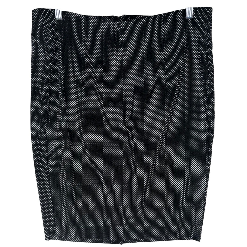 Lane Bryant Black Skirt White Cross Stitch Pattern Zip/Hook Close Womens Size 20